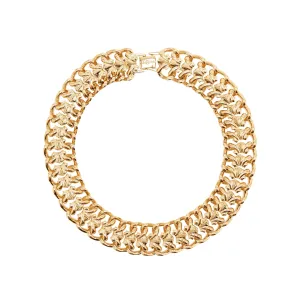 Hula Hoop Gold Plated Necklace