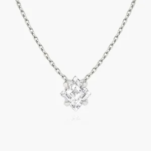 Iconic Lozenge 14K Whitegold Necklace w. Lab-Grown Diamonds, 0.75 ct.
