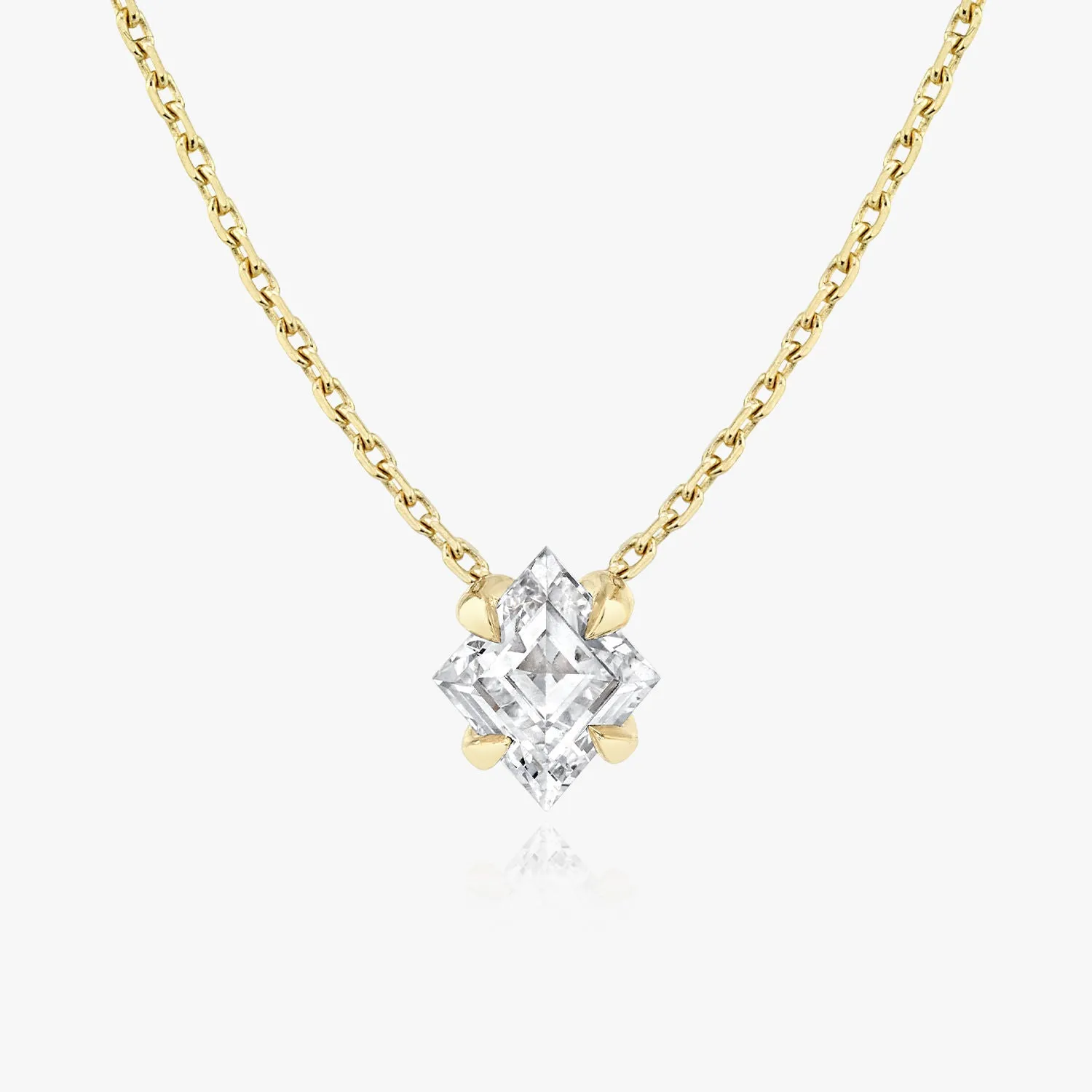 Iconic Lozenge 14K Whitegold Necklace w. Lab-Grown Diamonds, 0.75 ct.