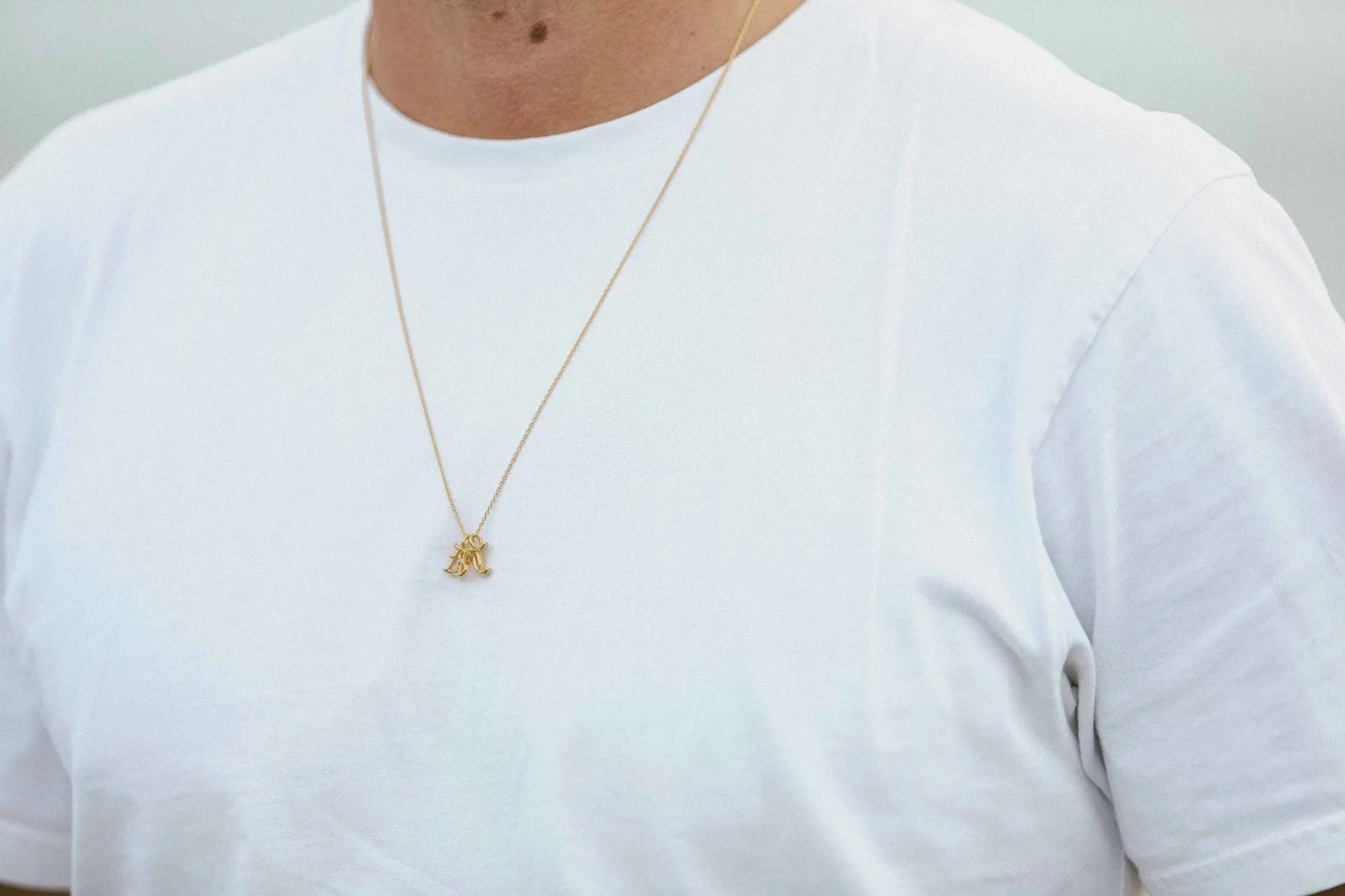 IX A Letter 22K Gold Plated Pendant