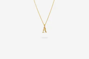 IX A Letter 22K Gold Plated Pendant