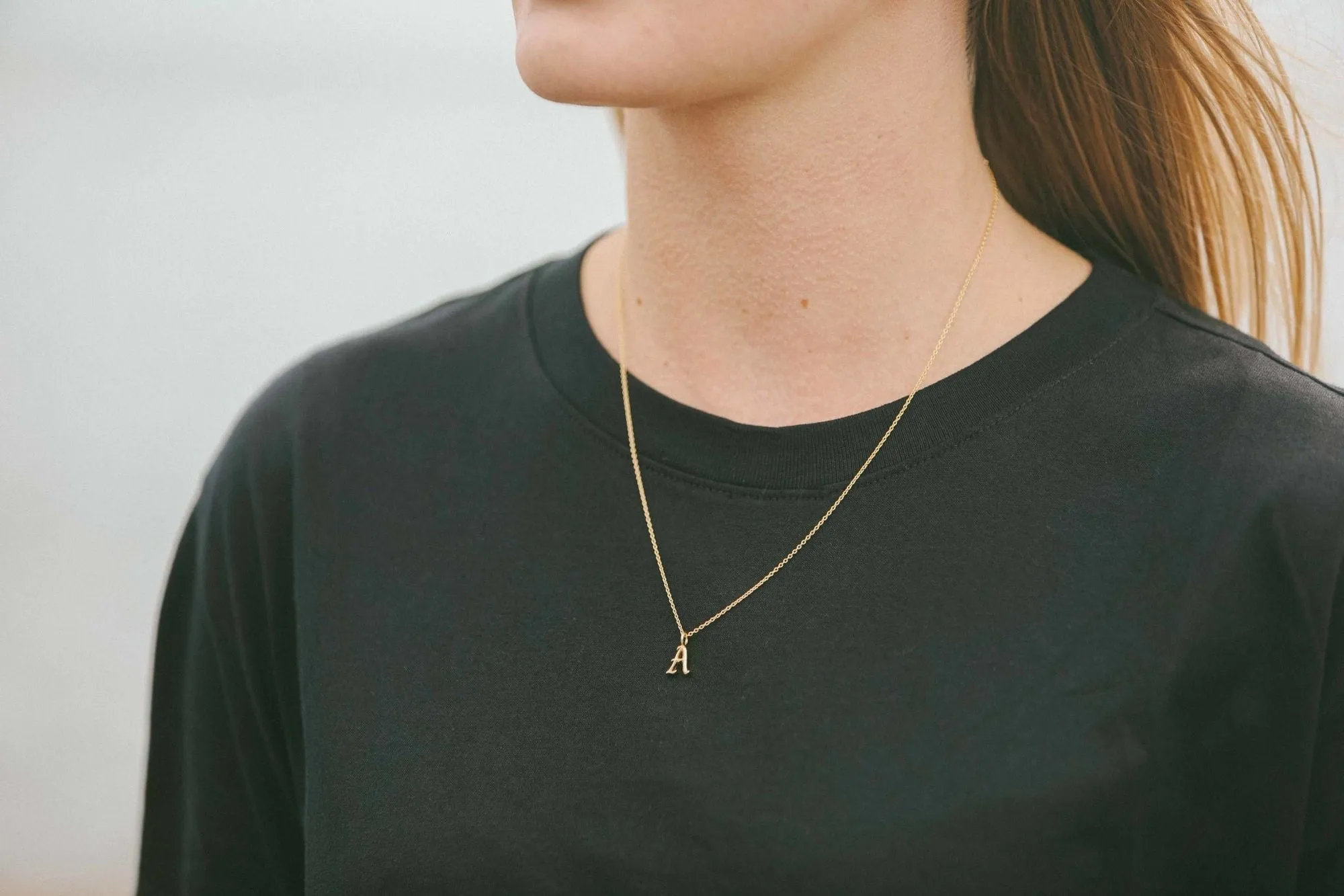 IX A Letter 22K Gold Plated Pendant