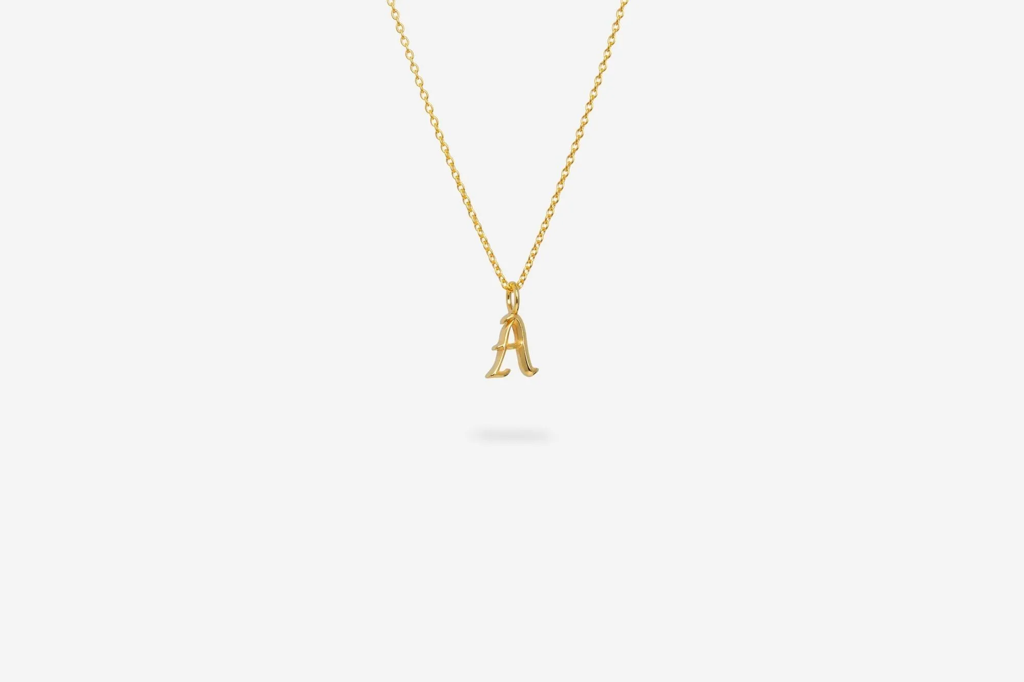 IX A Letter 22K Gold Plated Pendant