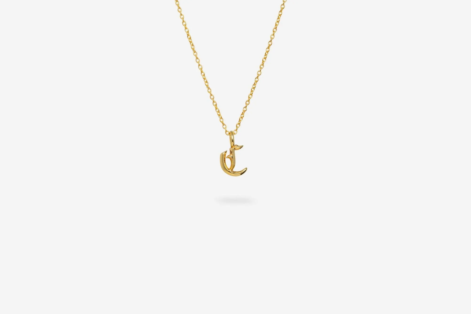 IX C Letter 22K Gold Plated Pendant