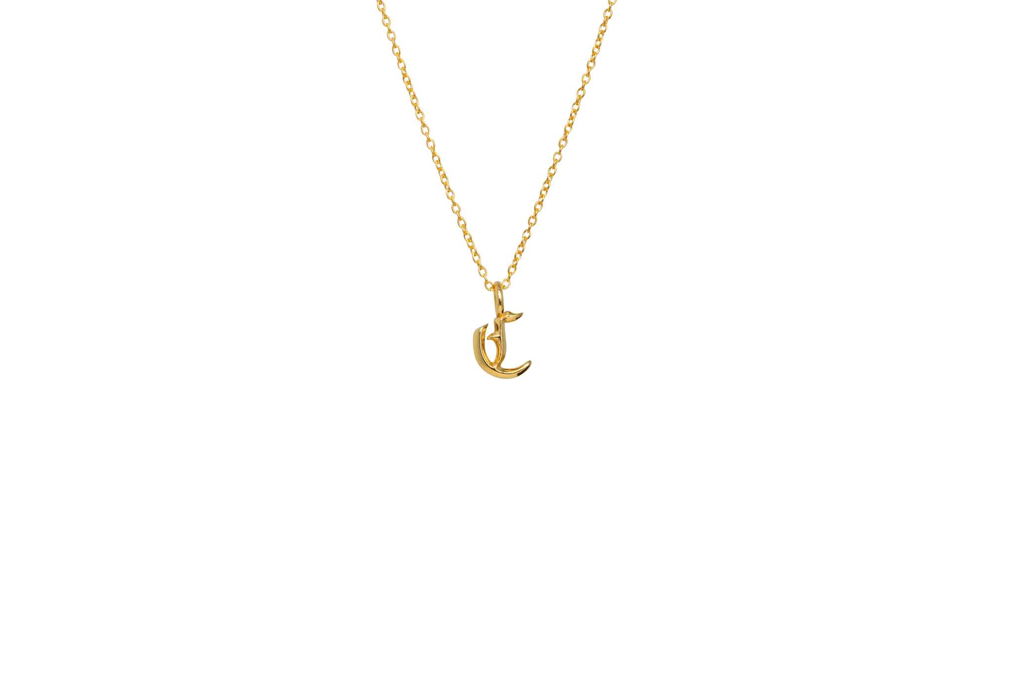 IX C Letter 22K Gold Plated Pendant