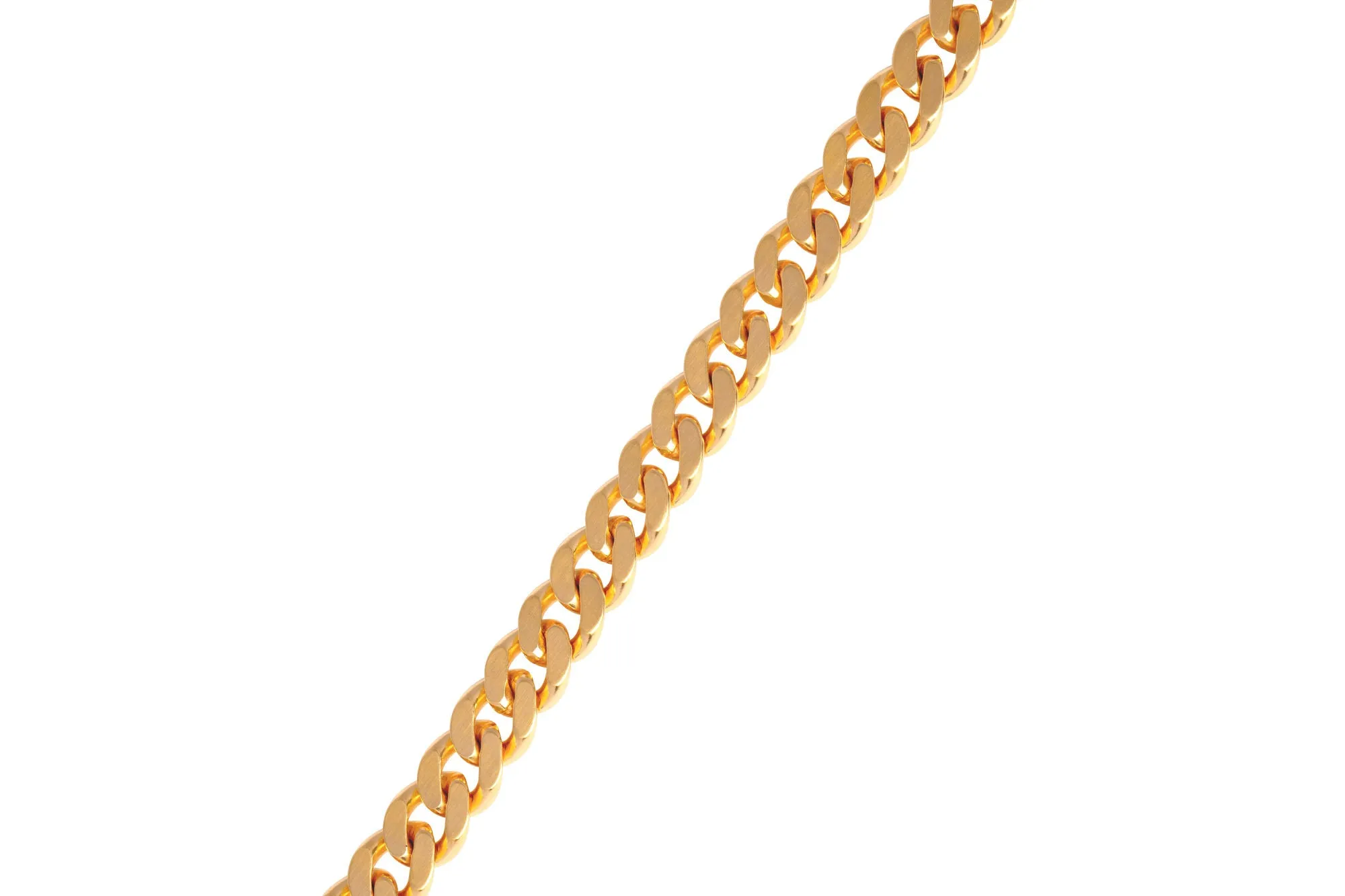 IX Chunky Curb Matt 22K Gold Plated Bracelet