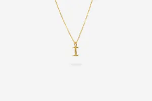 IX I Letter 22K Gold Plated Pendant
