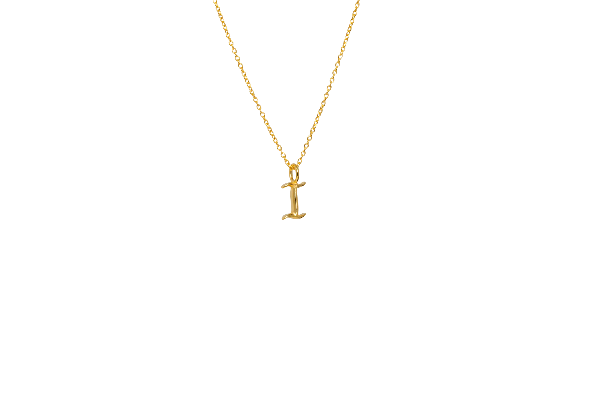 IX I Letter 22K Gold Plated Pendant