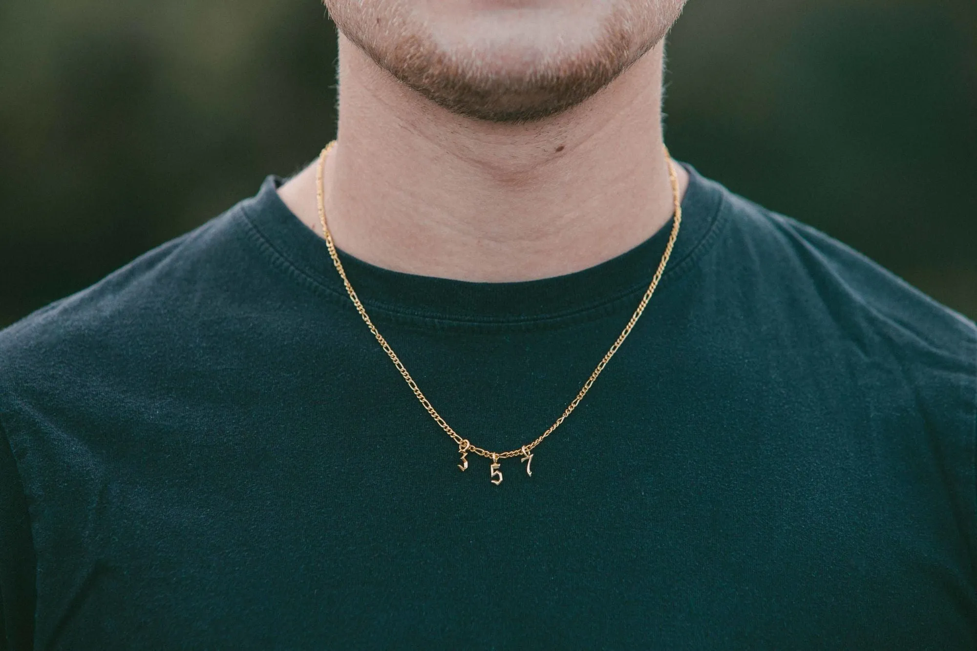 IX Lucky Number 3 Gold Plated Pendant