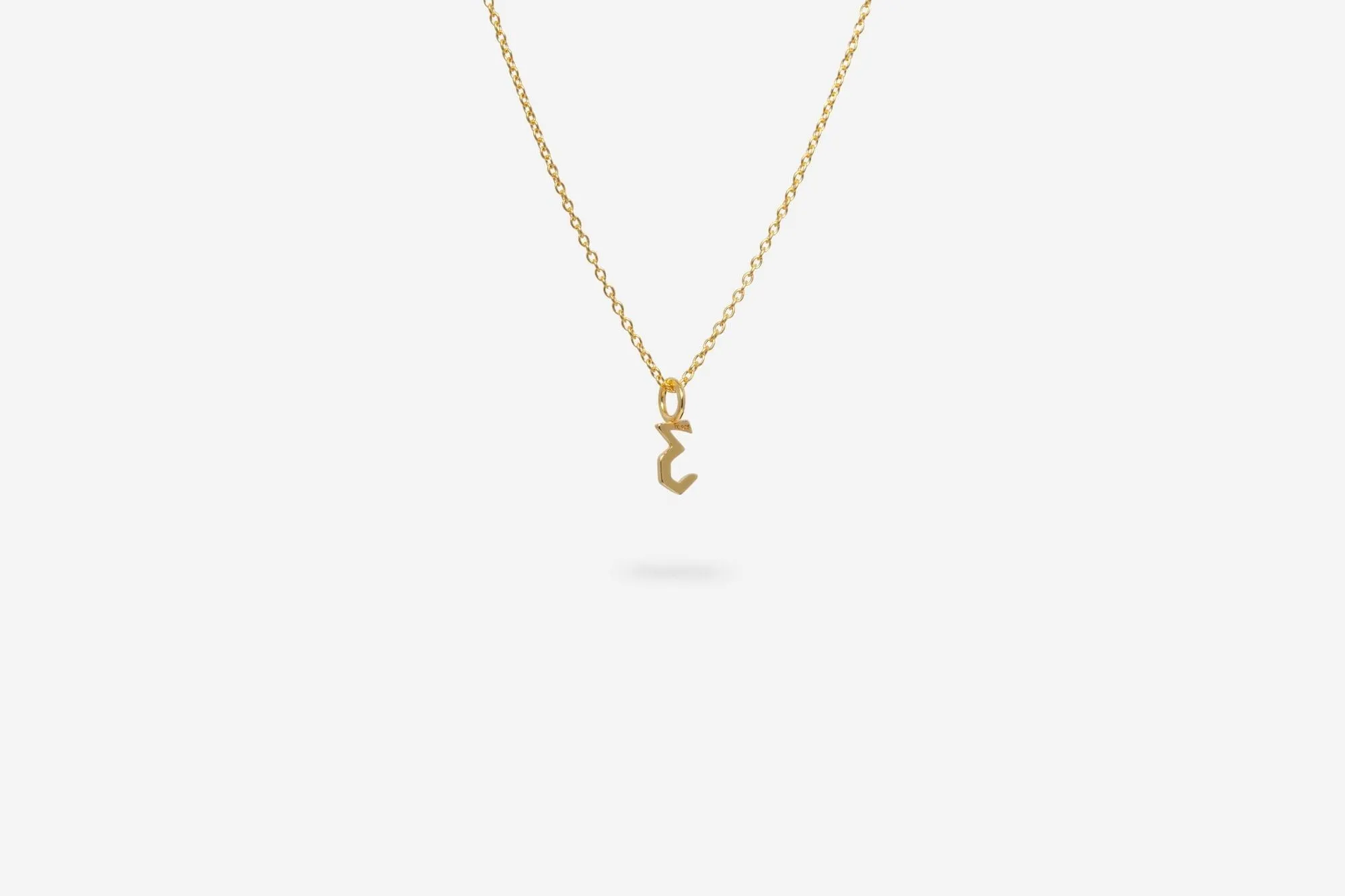 IX Lucky Number 3 Gold Plated Pendant