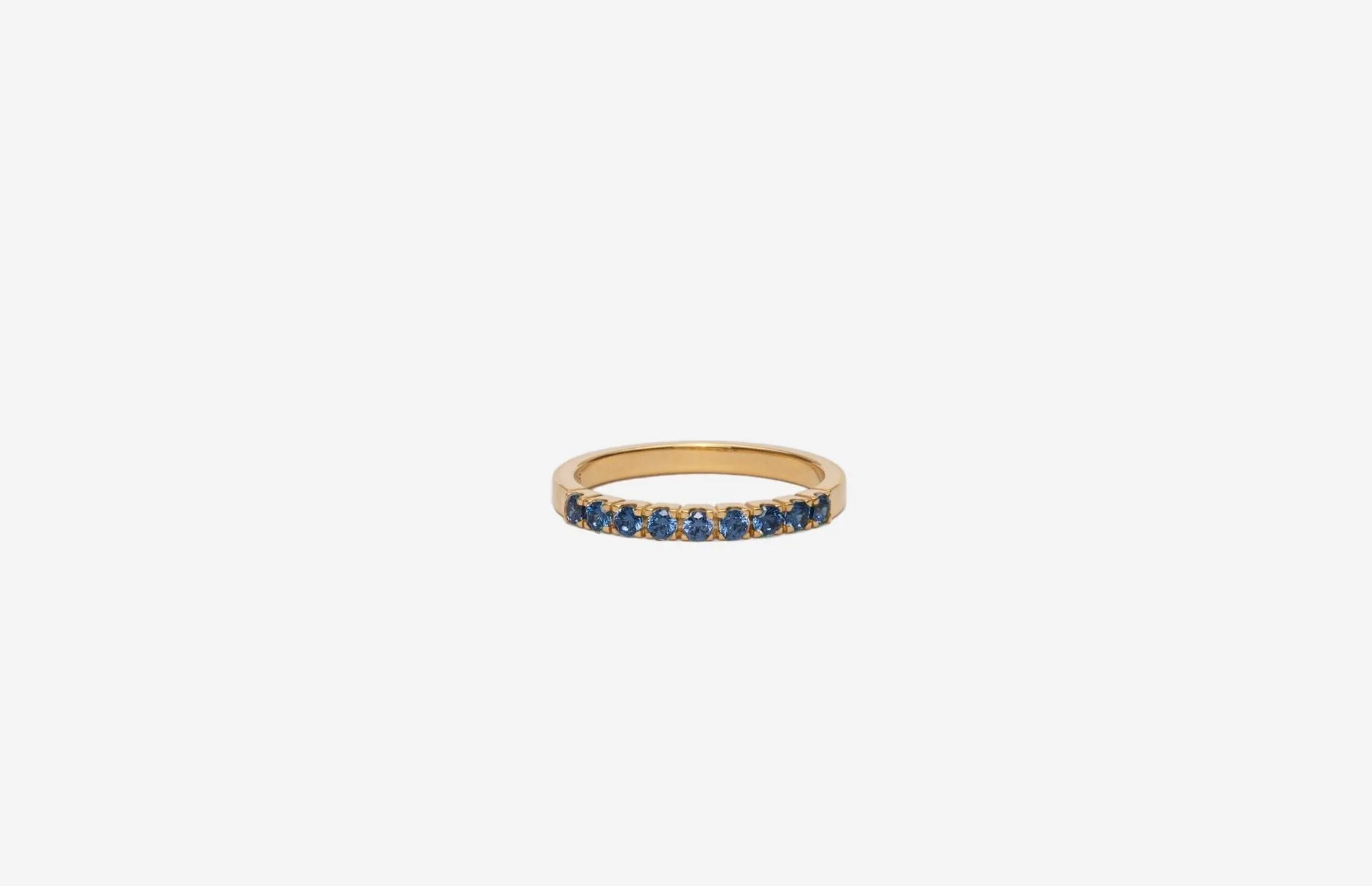 IX Princess Blue Gold Plated Ring