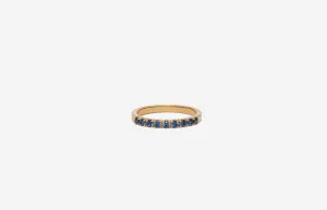 IX Princess Blue Gold Plated Ring