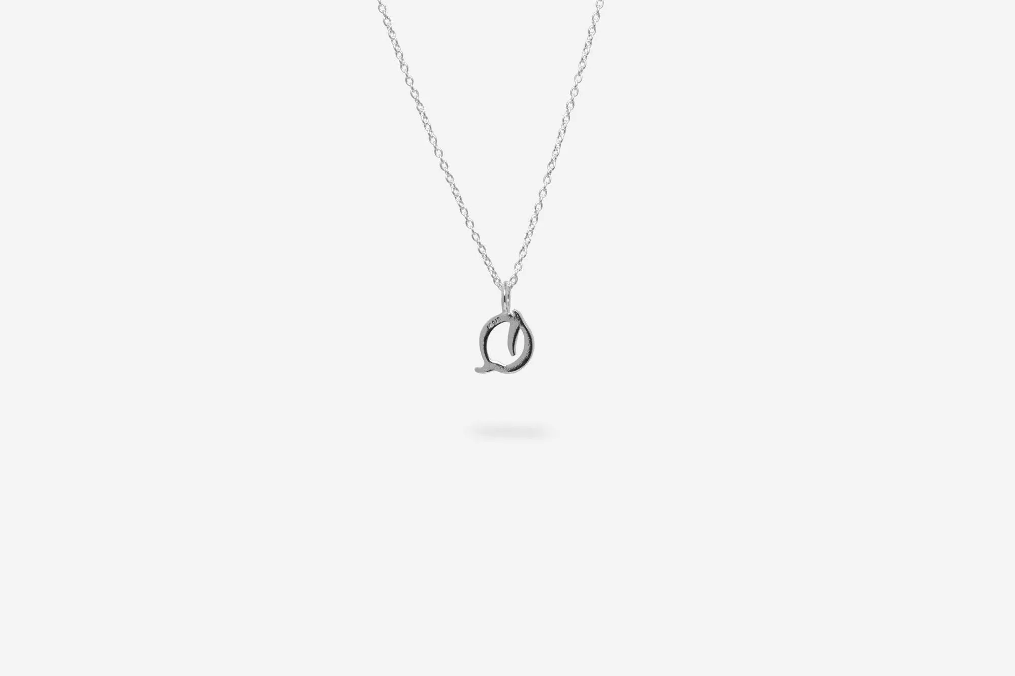 IX Q Letter Silver Pendant