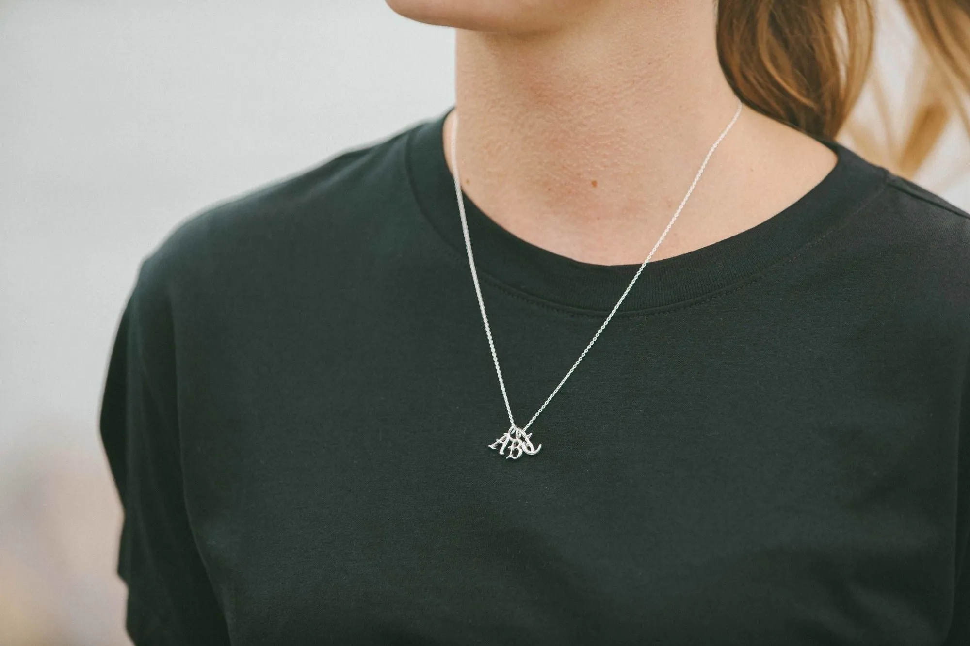 IX Q Letter Silver Pendant
