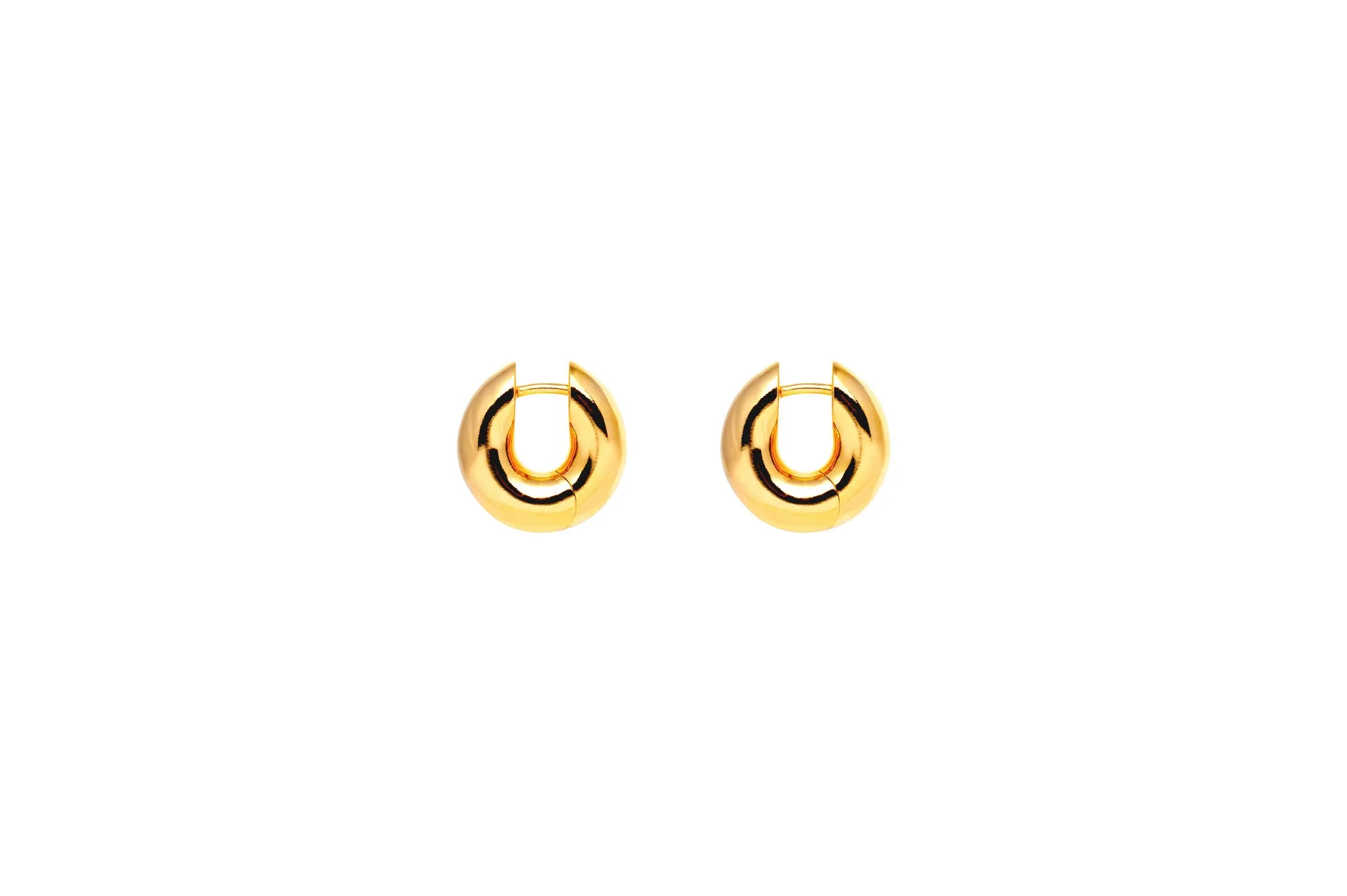 IX Riley 22K Gold Plated Hoop Earring