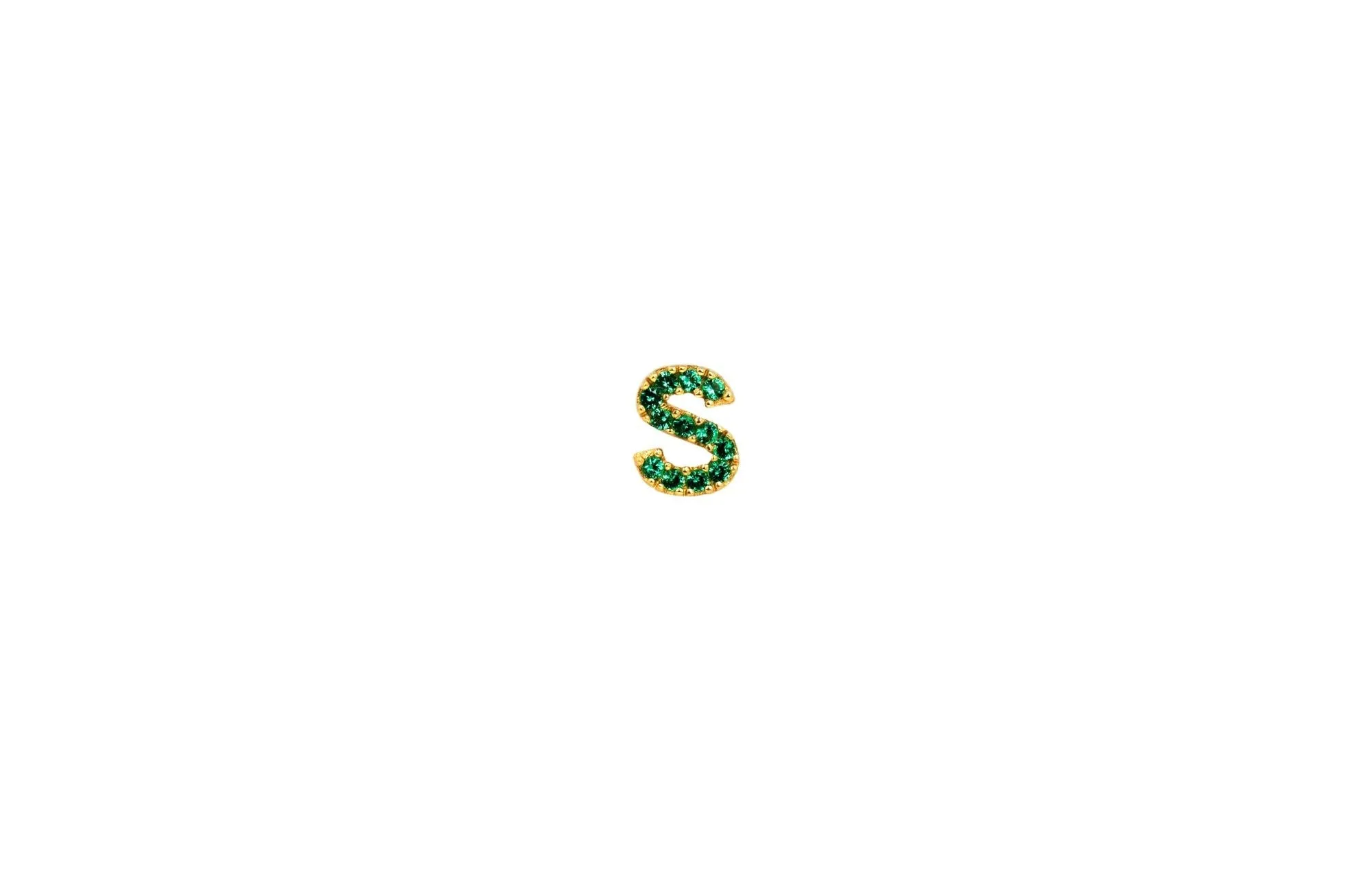 IX S 22K Gold Plated Stud w. Zirconia