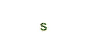 IX S 22K Gold Plated Stud w. Zirconia