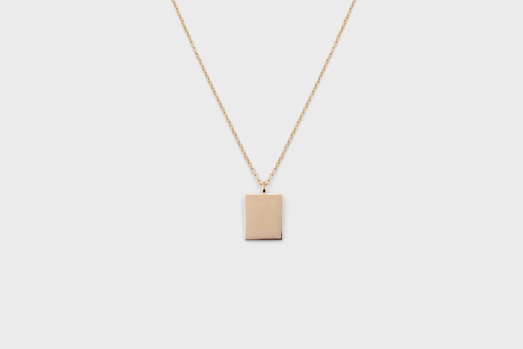 IX Square Gold Plated Pendant