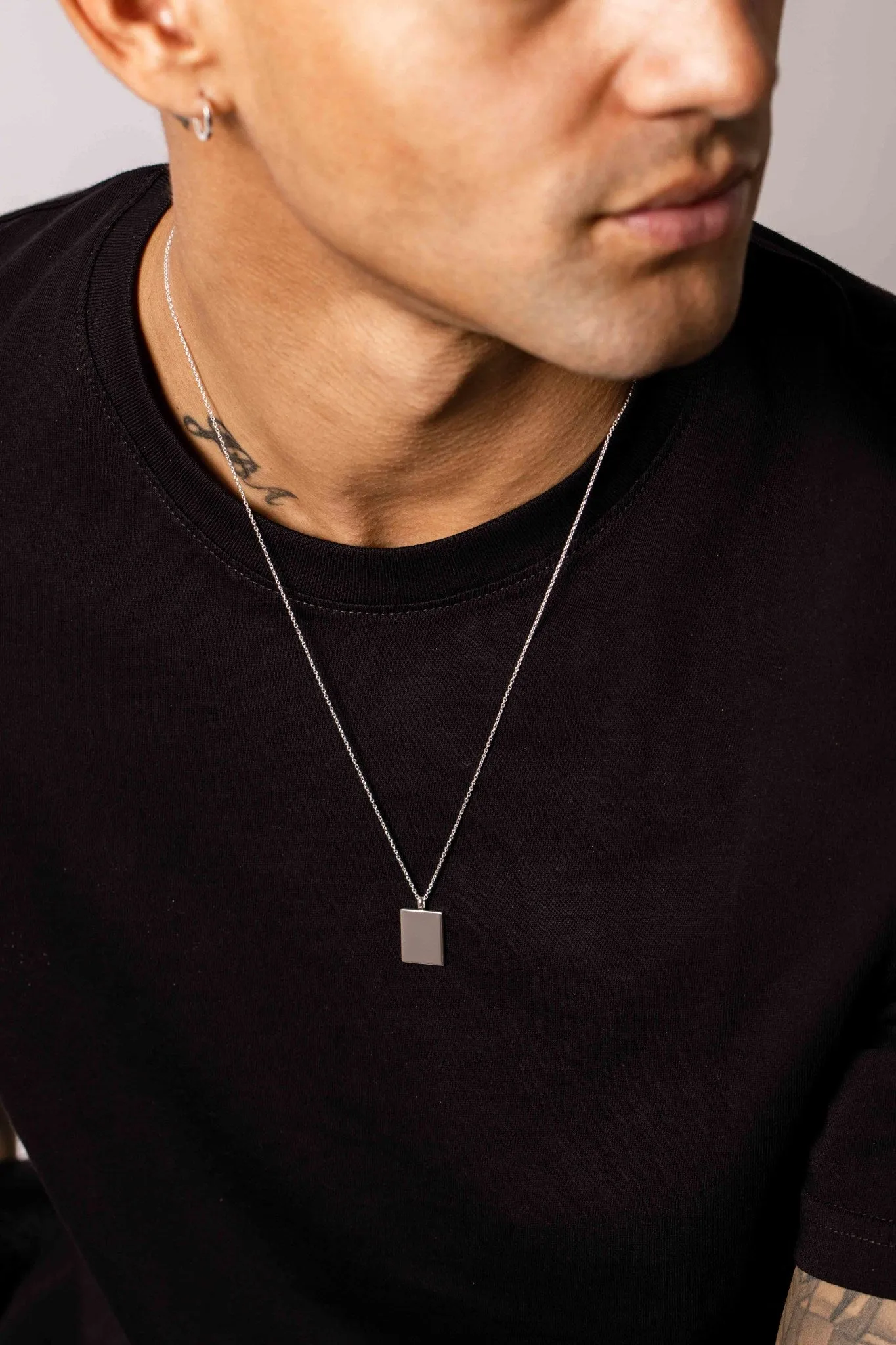 IX Square Silver Pendant