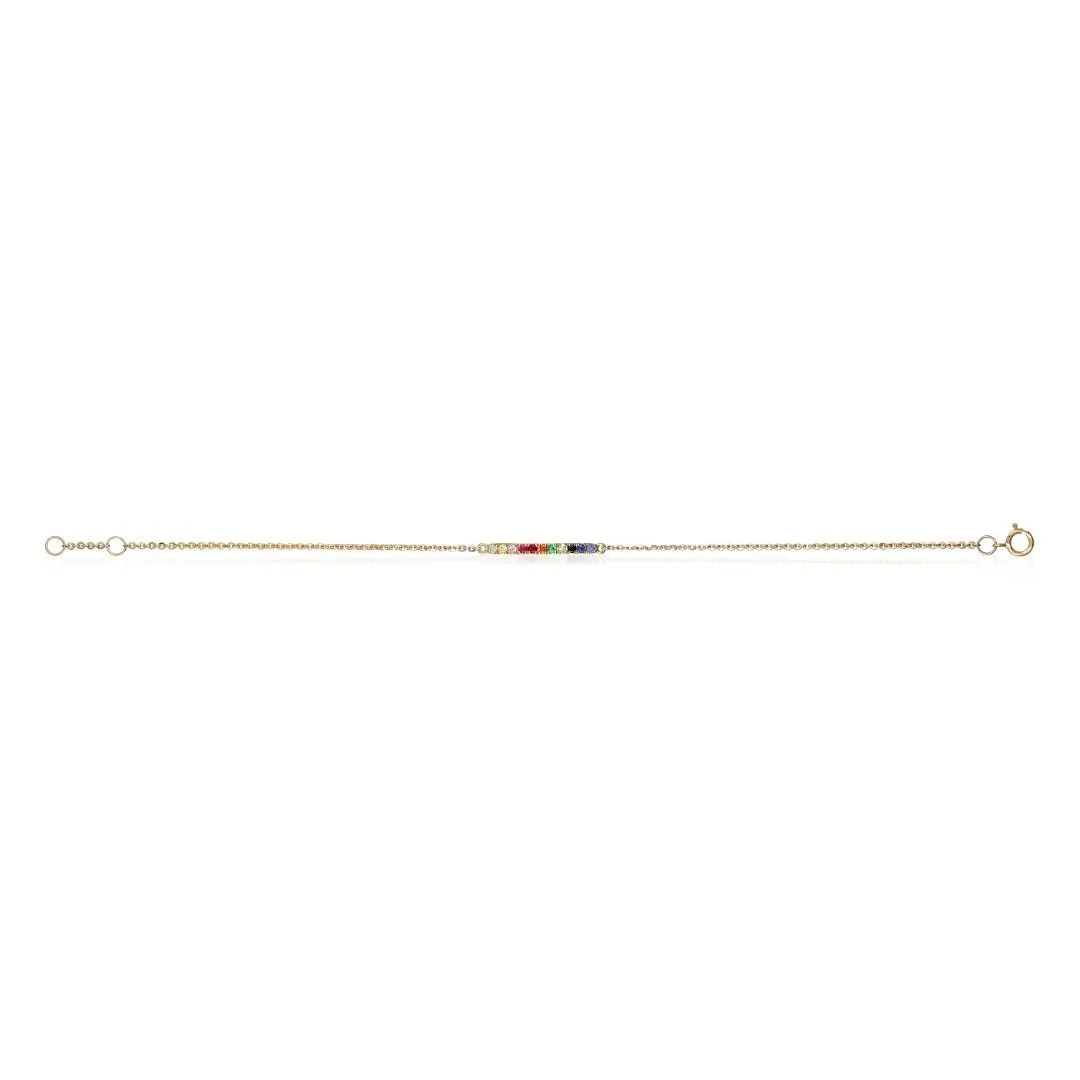 Josephine 18K Gold Bracelet w. Sapphires & Tsavorites