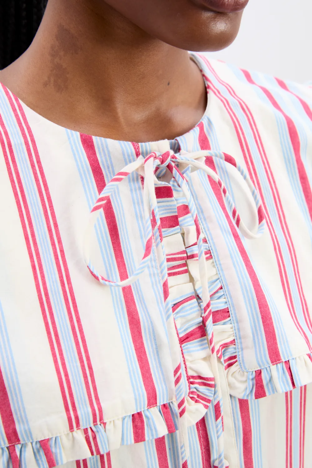 Josephine Midi Dress Butter Cherry Stripe Multi