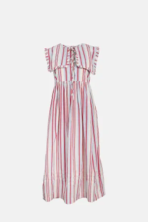 Josephine Midi Dress Butter Cherry Stripe Multi