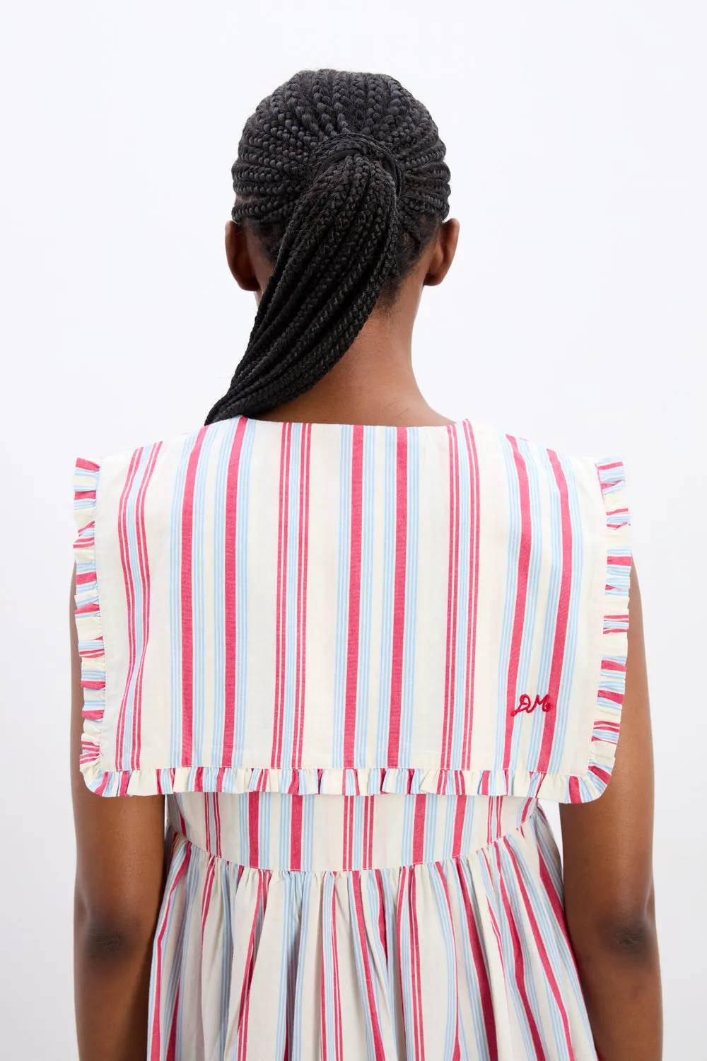 Josephine Midi Dress Butter Cherry Stripe Multi