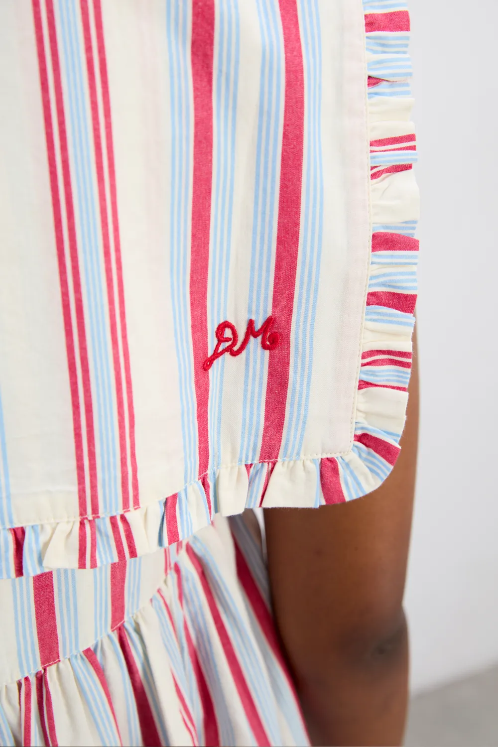 Josephine Midi Dress Butter Cherry Stripe Multi