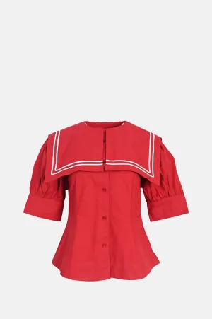 Keisha Blouse Cherry Red