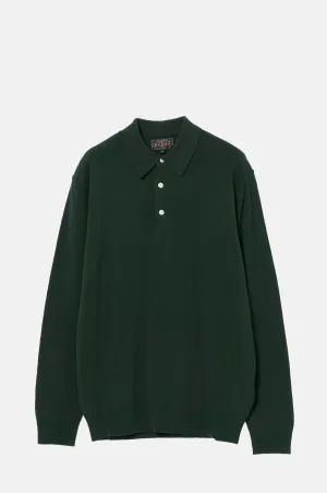 Knit Polo L/S 12G Green