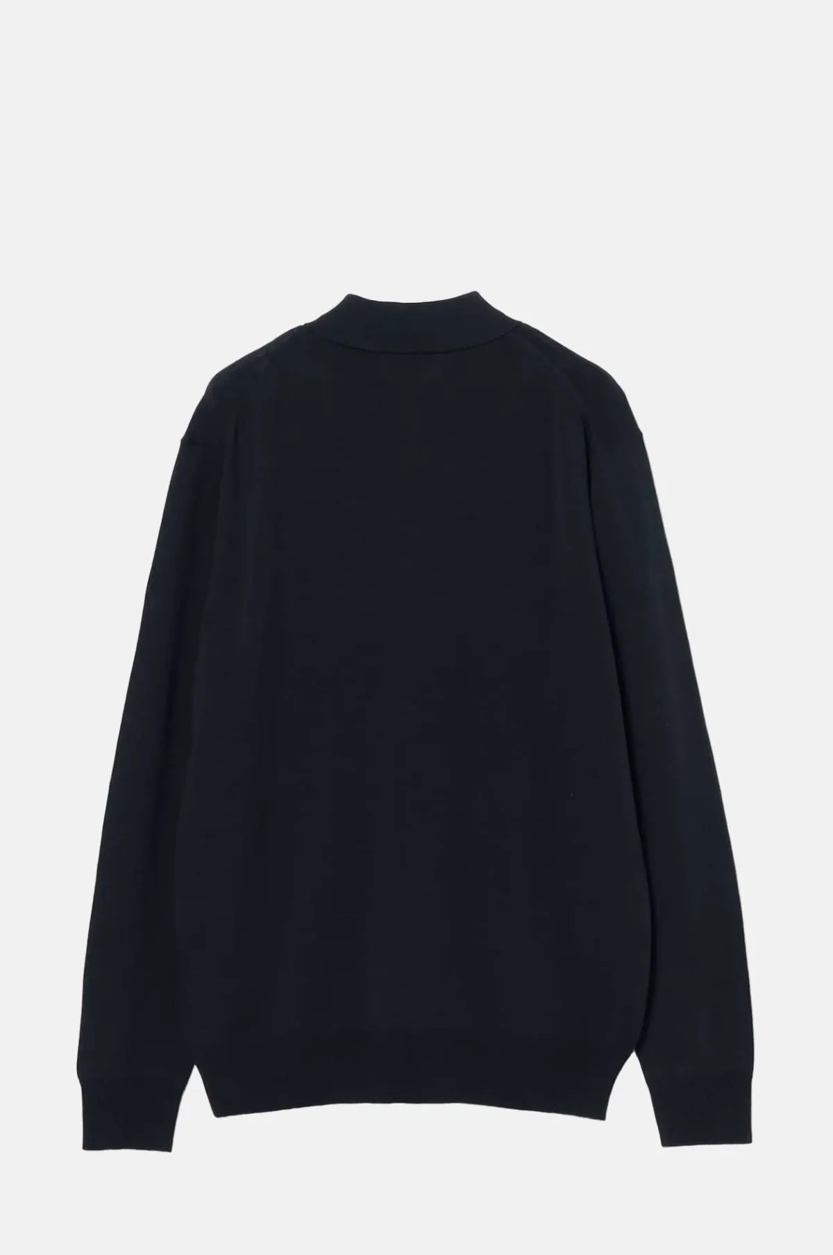 Knit Polo L/S 12G Navy