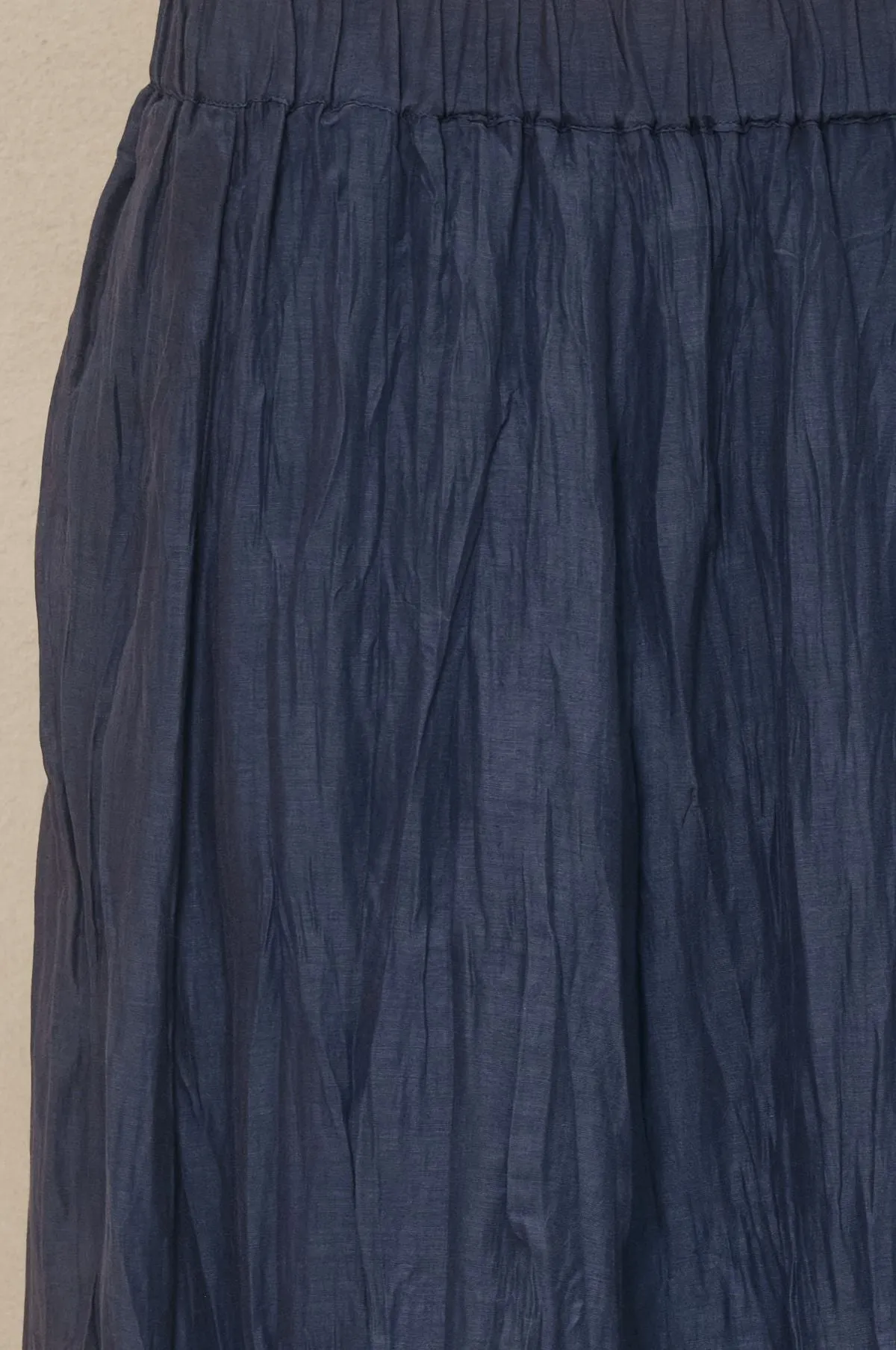 Kora Cotton Silk Maxi Skirt Indigo