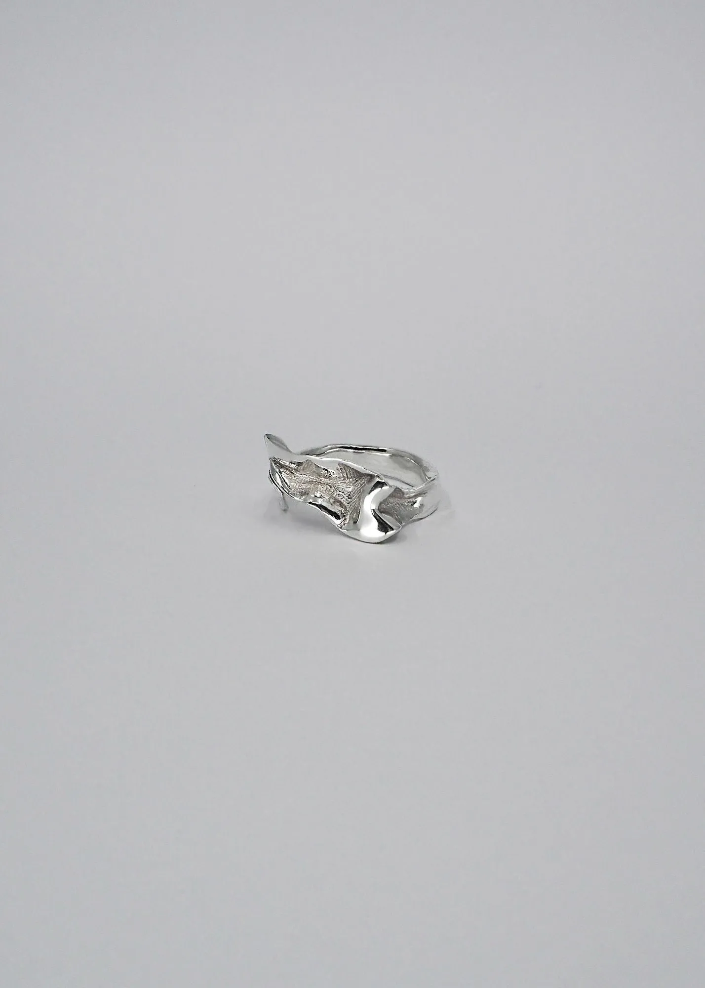 Lactuca Open Silver Ring