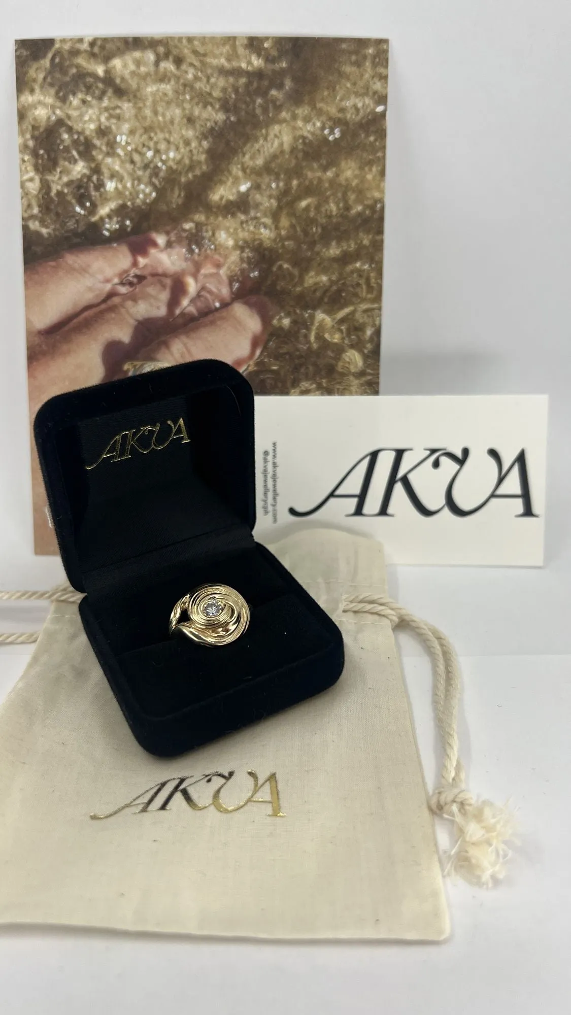 Lactuca Open Silver Ring