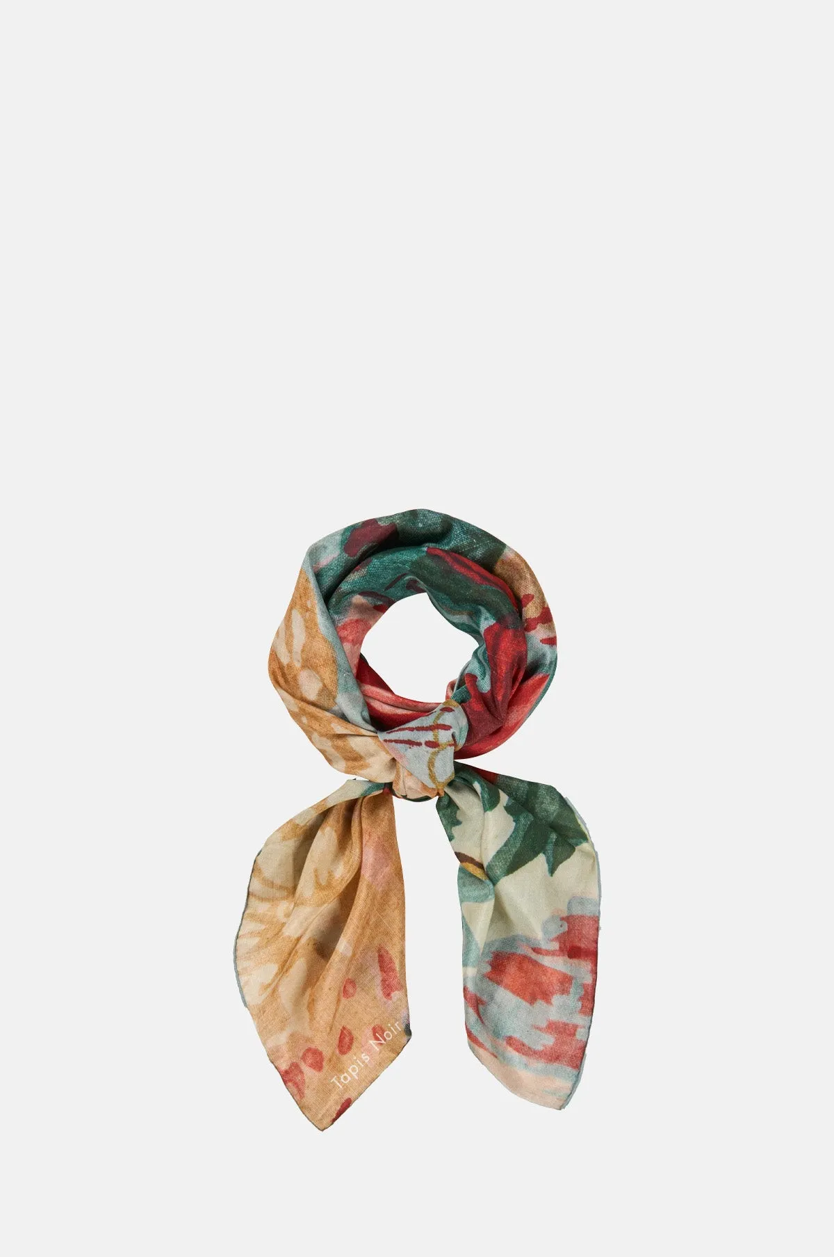 Large Light Multicolor Flower Scarf
