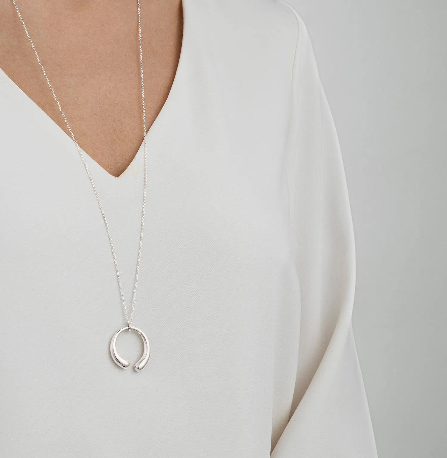 Large Mercy Silver Necklace