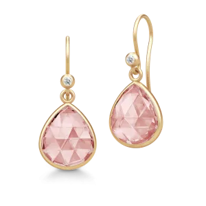 Lea Dusty Rose Gold Plated Earrings