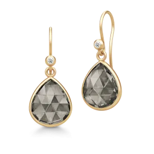Lea Smokey Gold Plated Earrings