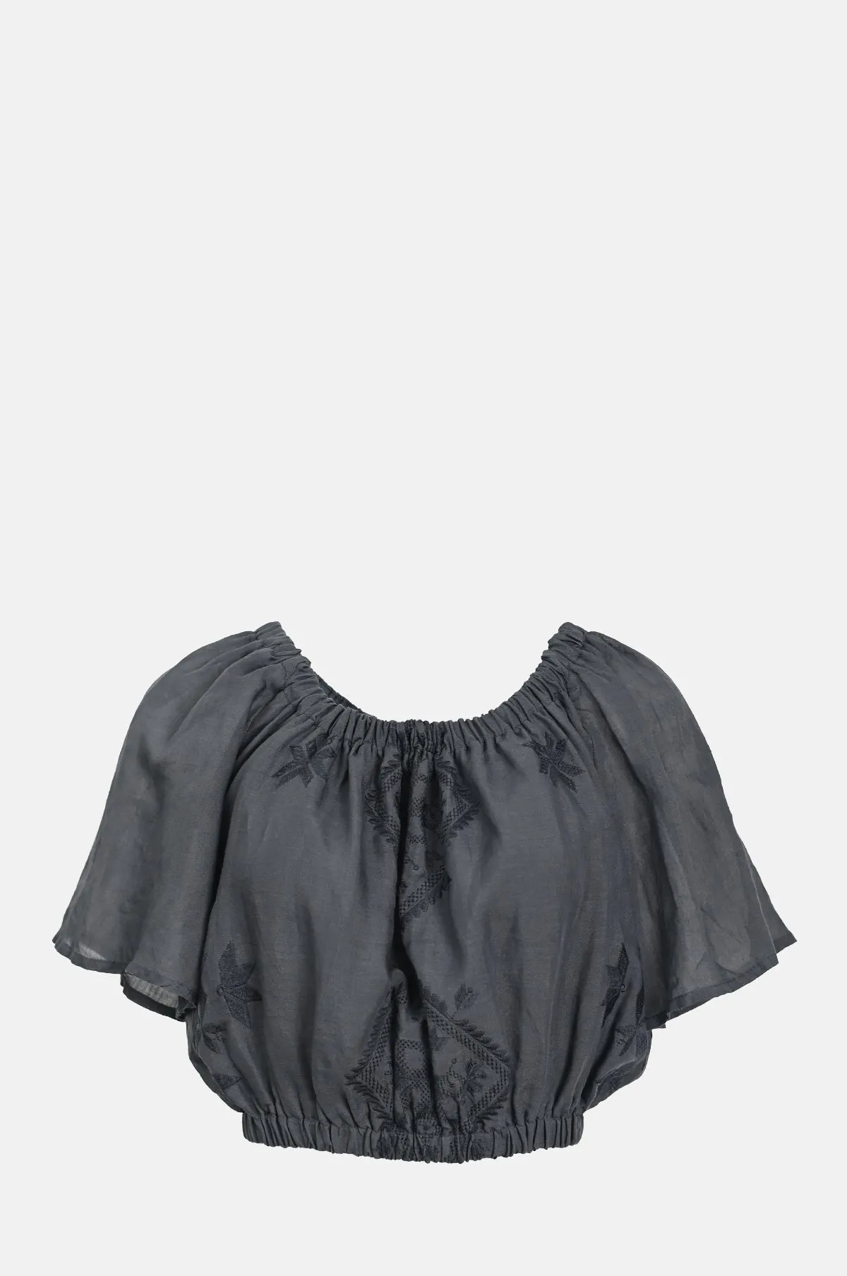Lefkada Strapless Top Charcoal/Black