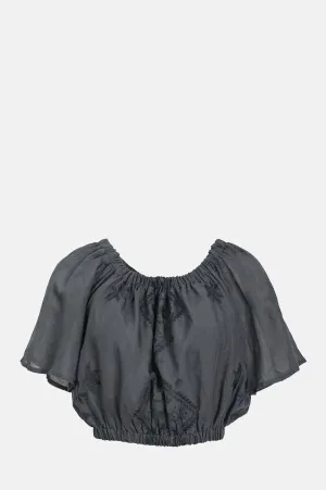 Lefkada Strapless Top Charcoal/Black