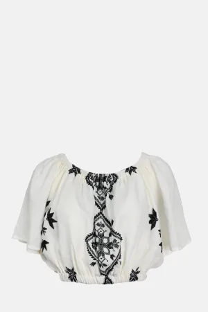 Lefkada Strapless Top Natural/Black