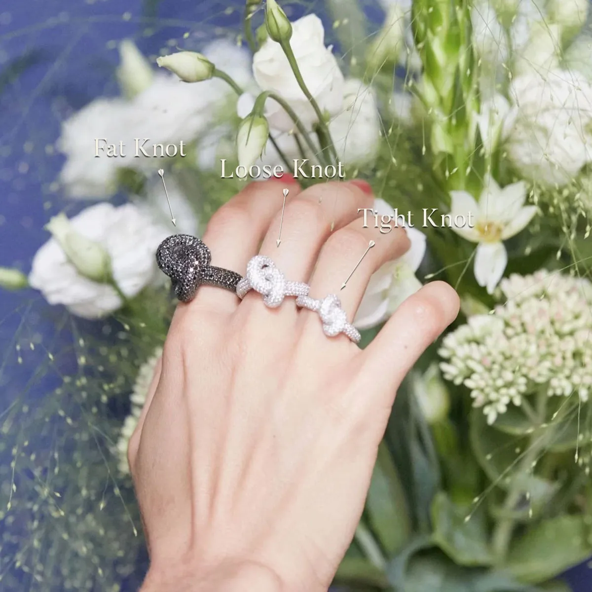 Legacy Knot Big (Fat) 18K Rosegold Ring w. Diamonds