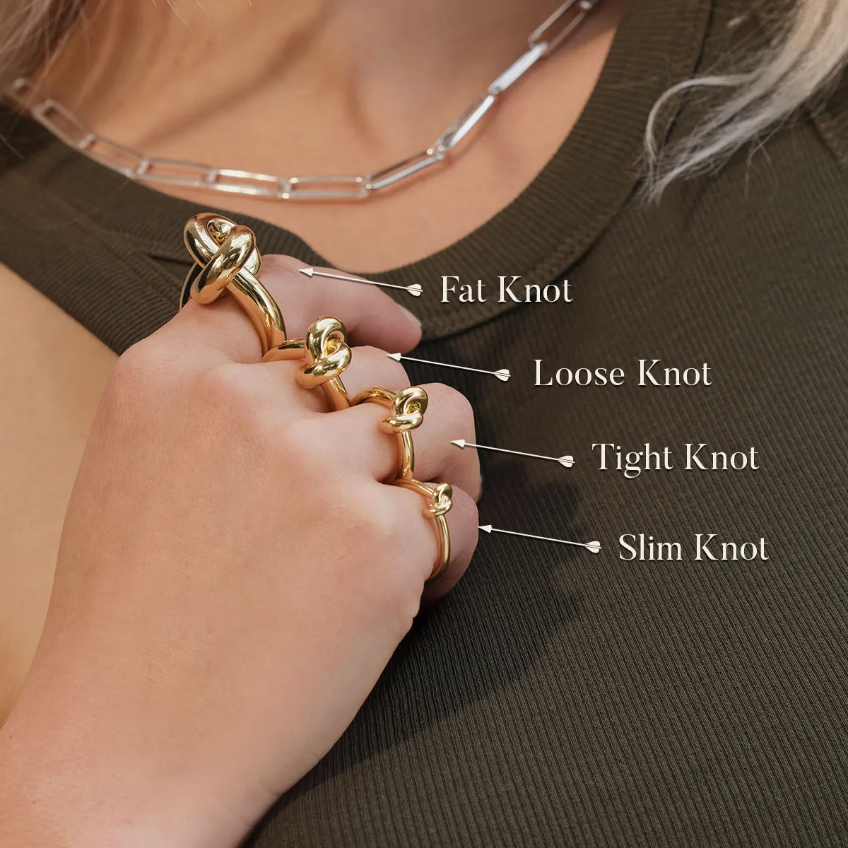Legacy Knot Small (Tight) 18K Whitegold Ring