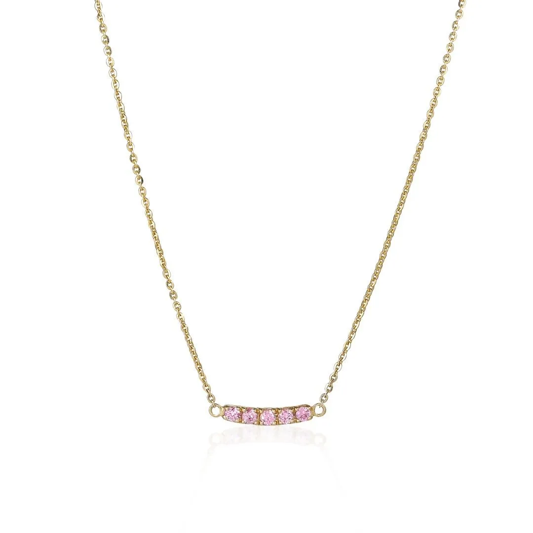 Lene 18K Gold Necklace w. Sapphires