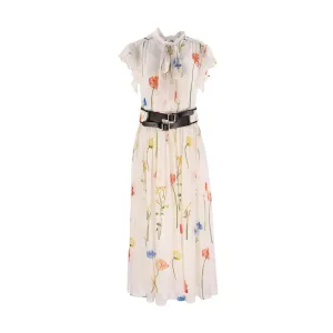 Leo Lin Women's The Fields Print White Long Dress