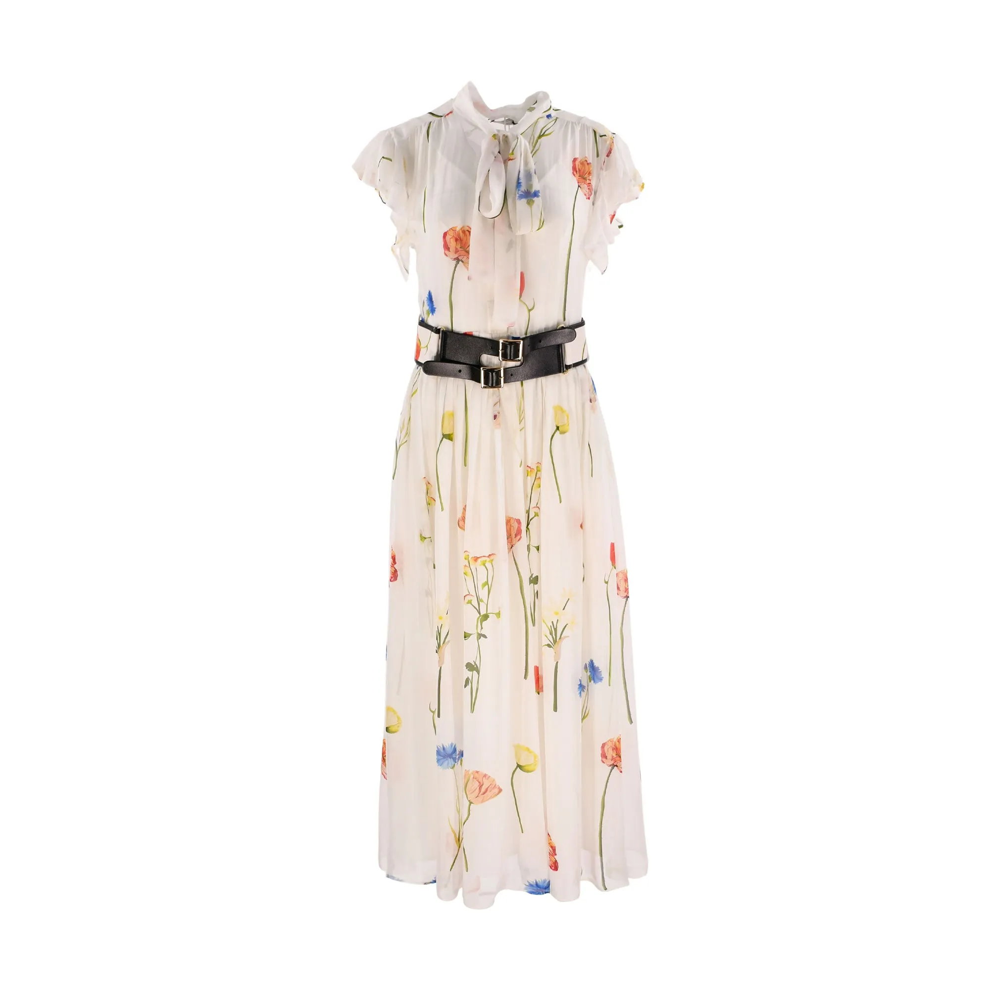 Leo Lin Women's The Fields Print White Long Dress