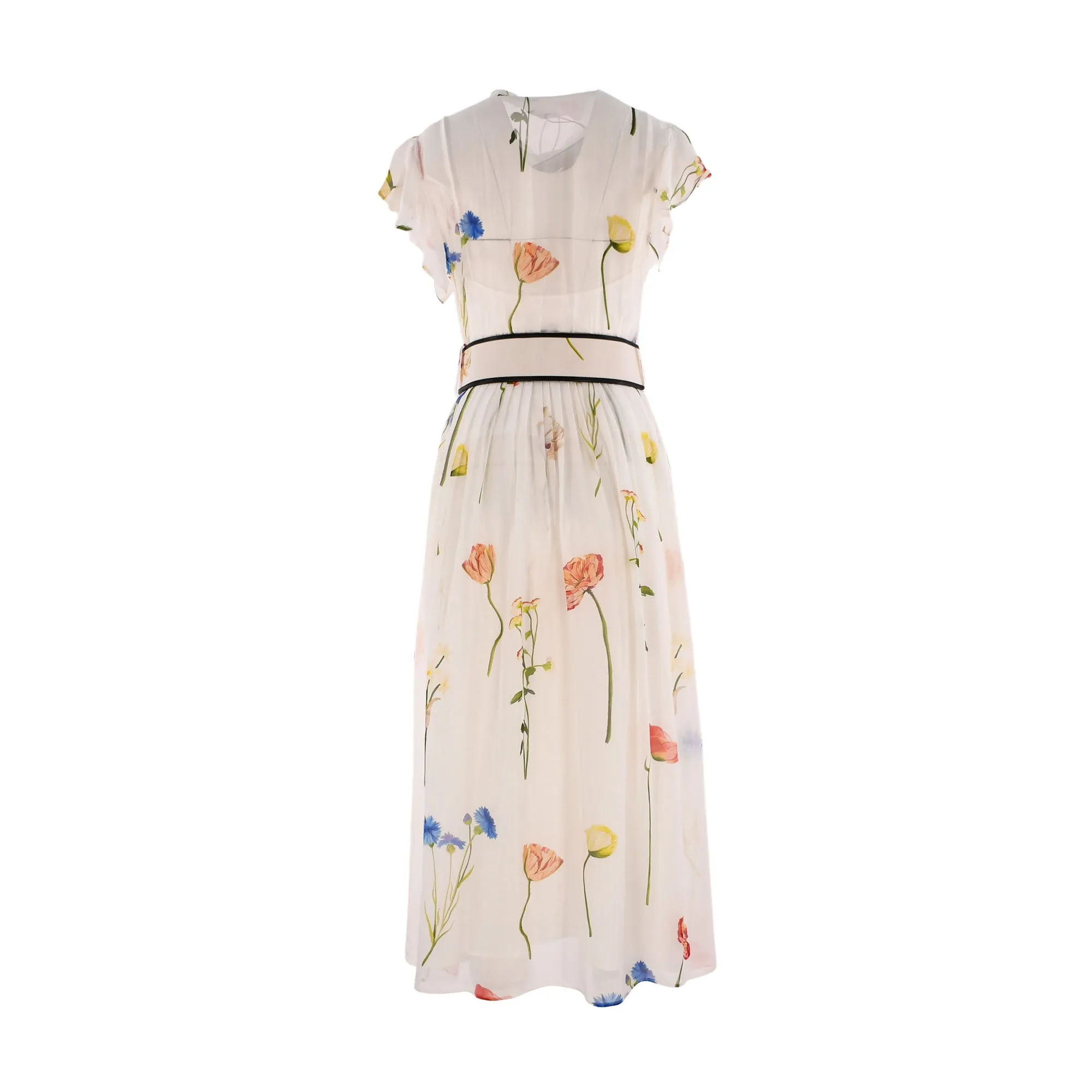 Leo Lin Women's The Fields Print White Long Dress