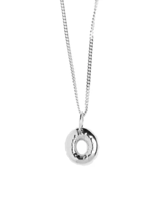 Letter O Silver Necklace
