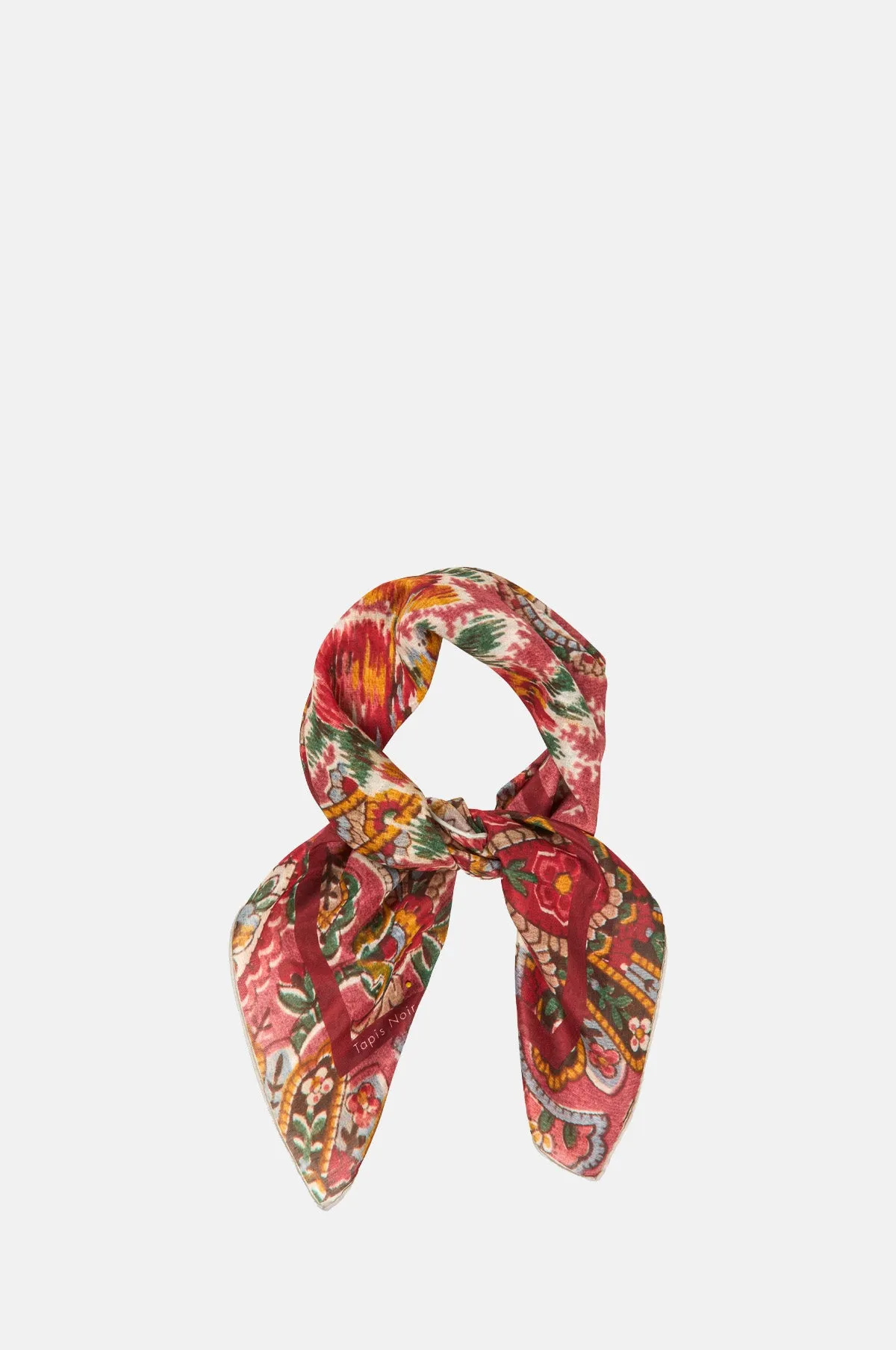 Light Pink Paisley Scarf Red