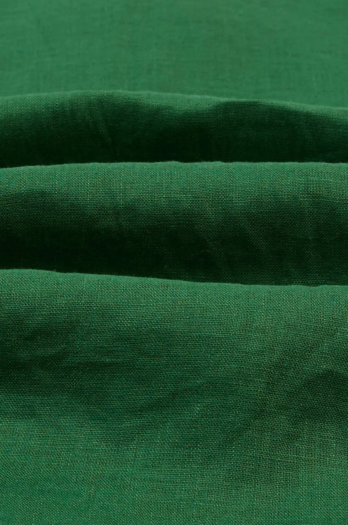 Linen Spread Collar Shirt Forest